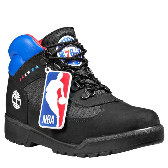 🆕 MEN'S TIMBERLAND X NBA 76ERS WATERPROOF FIELD BOOT - Picture 2 of 11